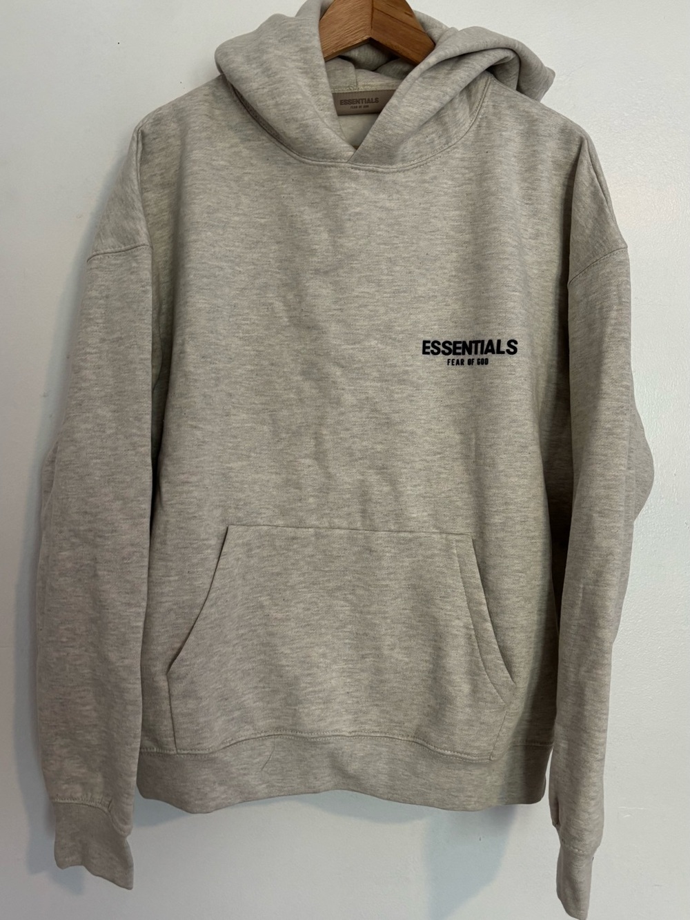 Fear of God Essentials Light Heather Gray Pullover Hoodie